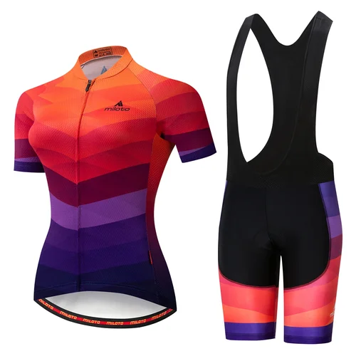 MILOTO Team Cycling Suit Set para mujer, Mountain Bike Riding, Road Bike Uniform, 2022