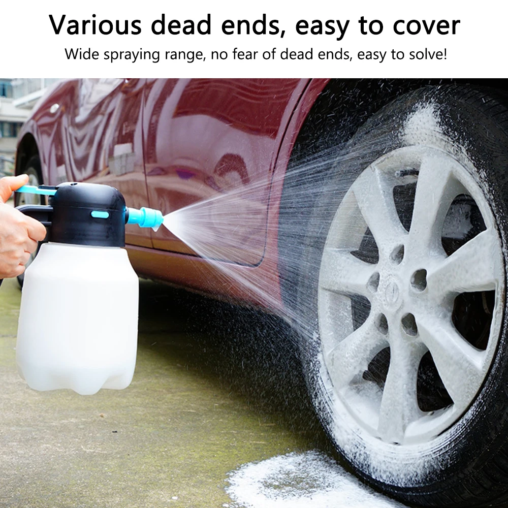 Olla rociadora de espuma para lavado de coches, pulverizador Manual, regaderas de botella de 1,8 L, botella de limpieza de coche eléctrico, rociador de espuma