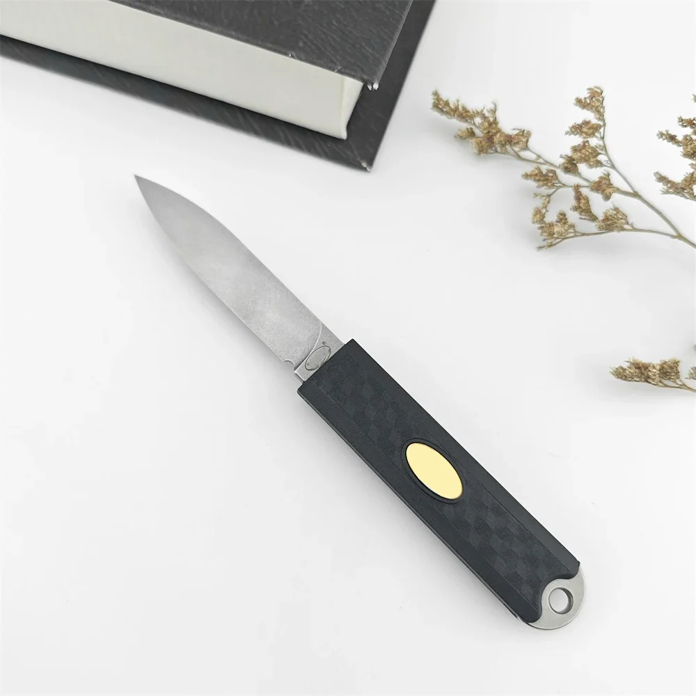 Mini Utility Knife 440C Blade Nylon Fiber Handle Hidden Tang Fruit Knife Outdoor Camping Portable Tool EDC with Gift Box