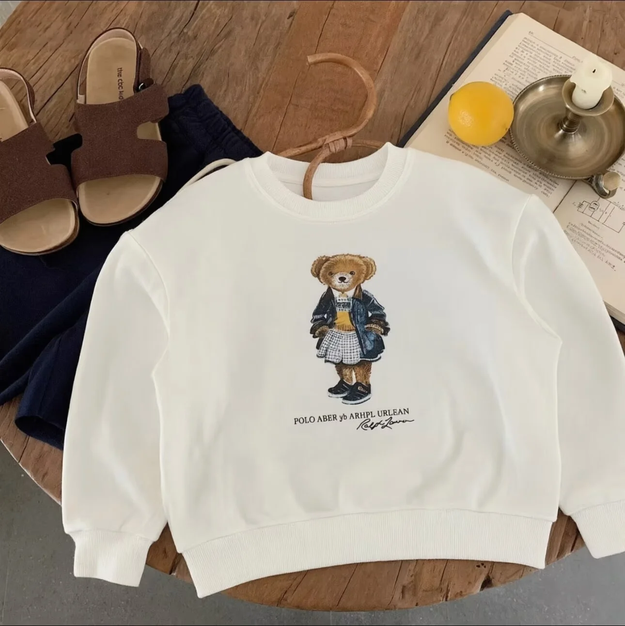 2026 Kinder-Sweatshirt mit Rundhalsausschnitt und Zucker-Design, Herbst-Neuheit, Kinder-Cartoon-Teddybär-Sweatshirt mit Rundhalsausschnitt, Süßes Baby-Muster – Detail 6