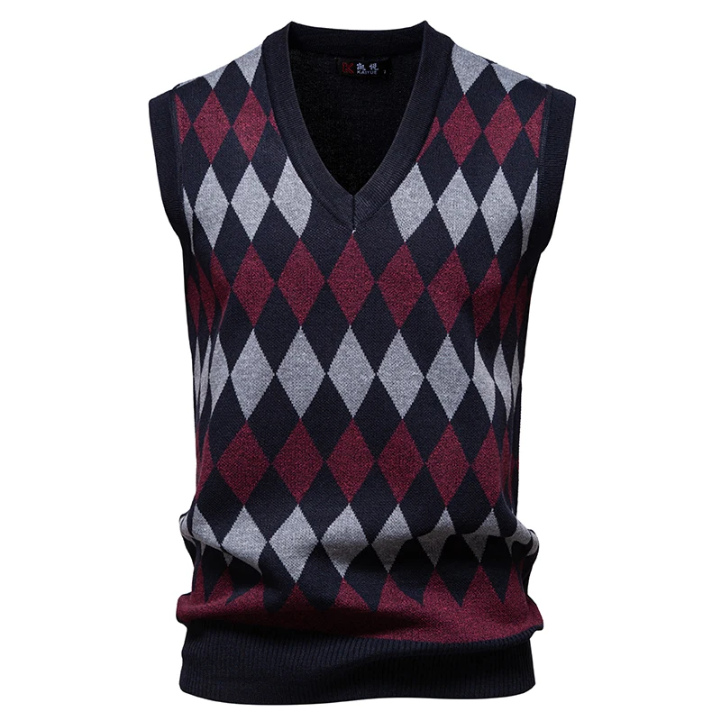 

Mens Knit Vest V Neck Sleeveless Sweater Casual Slim Fit Pullover Knitted Sweater Vests