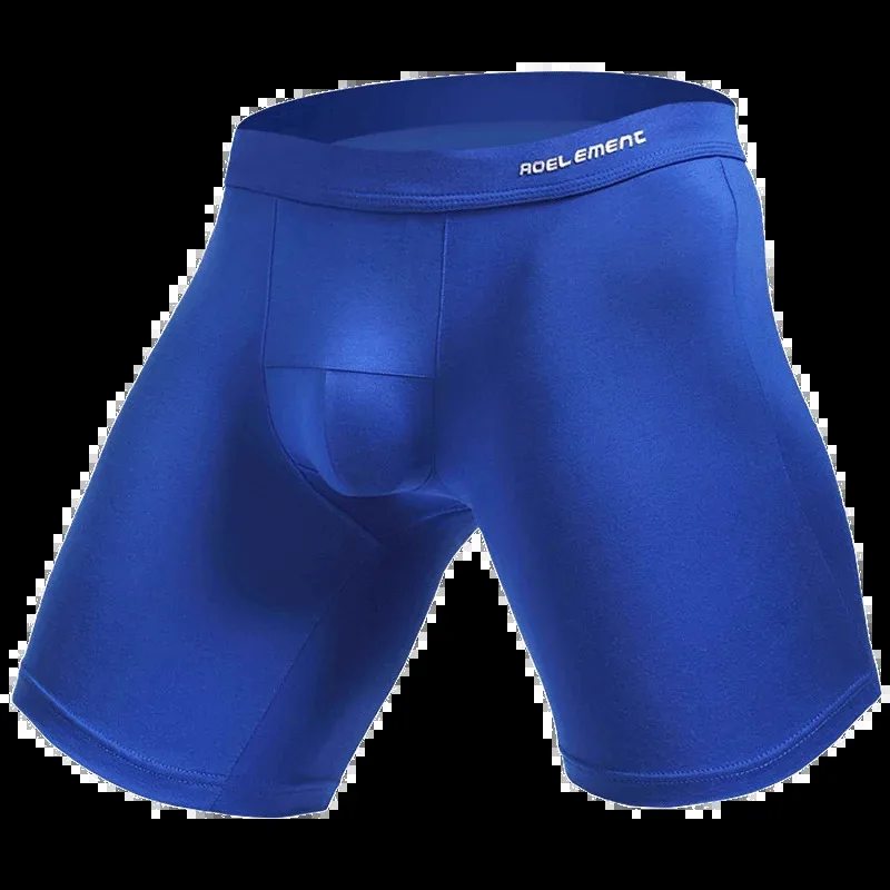 3pc Men's sports extended leg underwear Modal boxers running anti-wear leg quick dry long boxers