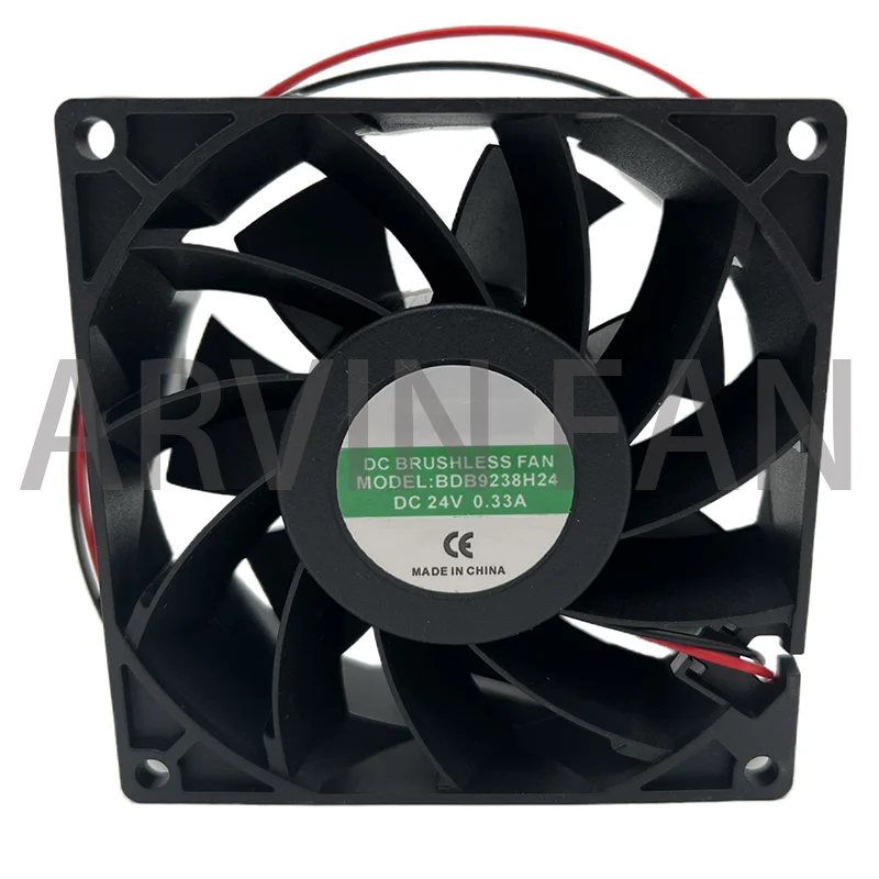 

Cooling Fan 92*92*38mm Replace BDB9238H24 24V 0.33A 2 line 2-PIN DC BRUSHLES FAN