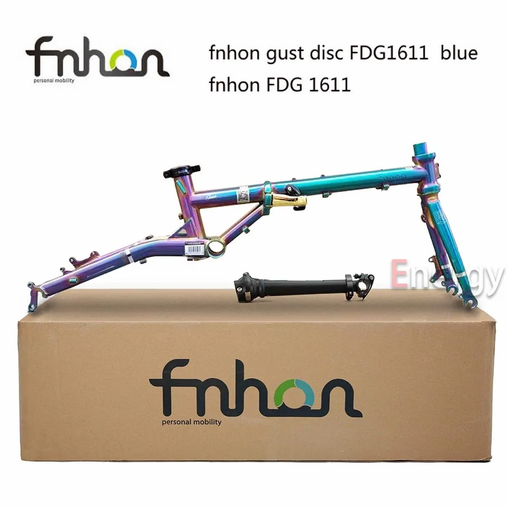 FNHON GUST Disc Brake FCD1611 Folding Bike Disc Brake Fits 16-inch Modified Folding Bikes 349 Chrome Molybdenum Steel Frame