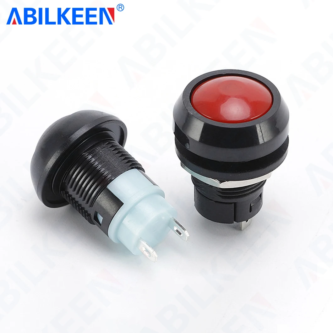 50PCS/LOT ABILKEEN Factory Supply PBS-33A/PBS-33B 12MM Mini Push Button Switch ON-OFF/OFF-(ON) Latching Momentary Push Button