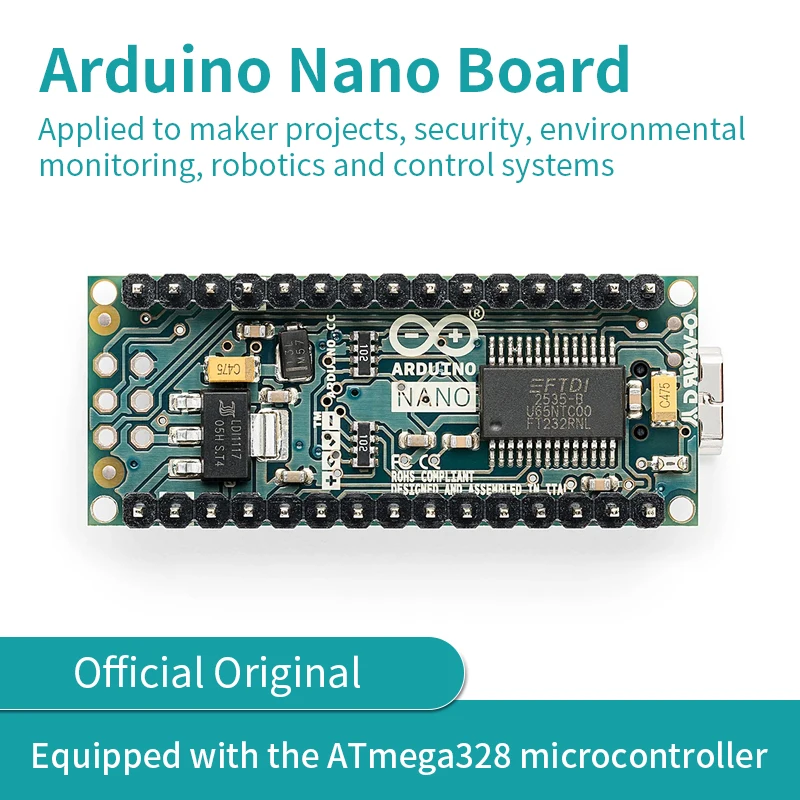 オリジナル公式a000005-arduino-nano開発ボード、atmega328マイクロコントローラー搭載