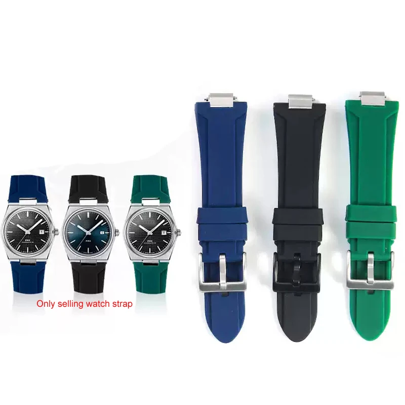 

For Tissot 1853 Silicone Watchband T137.407 T137.410 PRX Watch Strap Super Player Rubber Men's 26*12mm Quick disassembly end