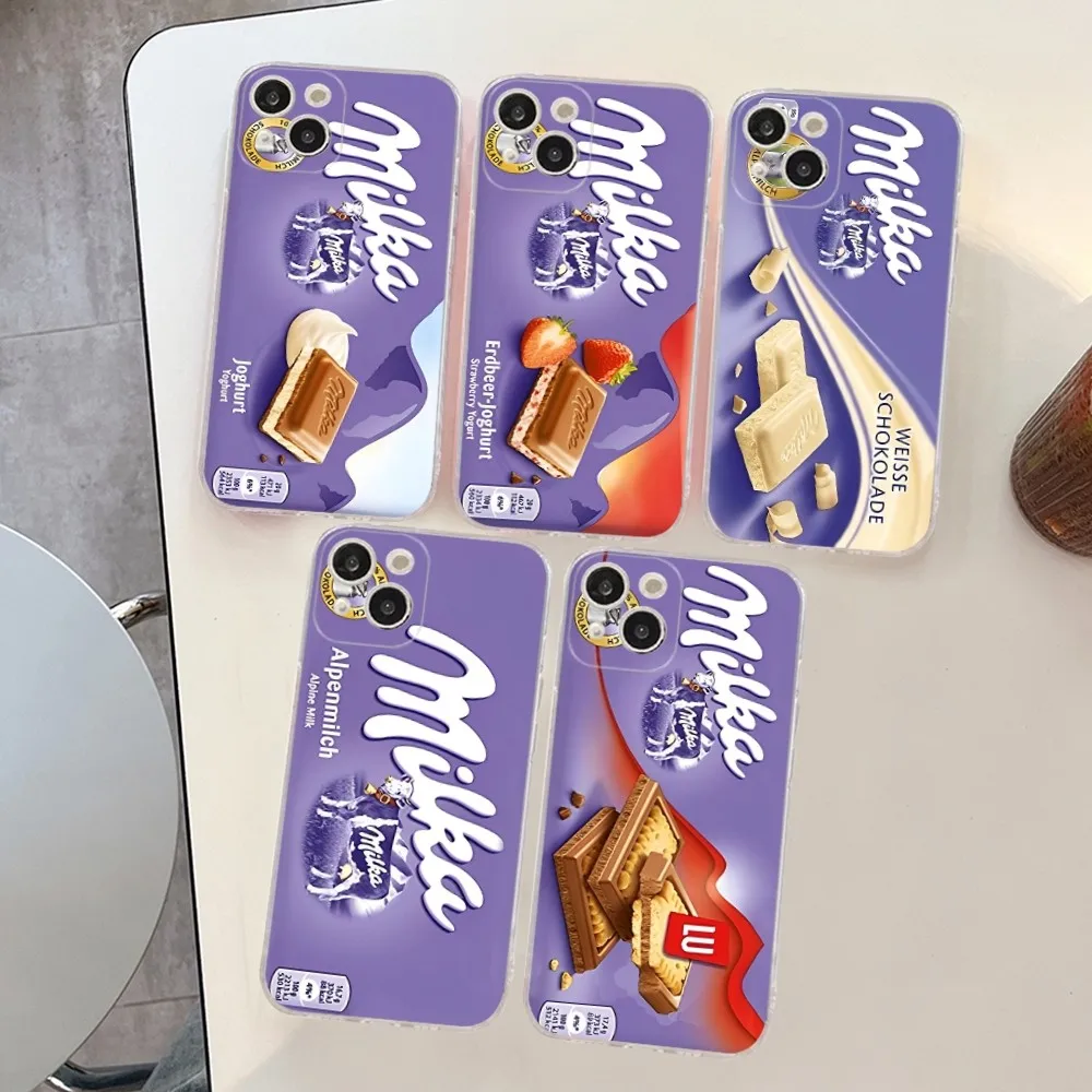 Funda de silicona suave para teléfono, carcasa de Chocolate Milka Box para iphone 14, 13, 12, 11 Pro, Mini, XS MAX, 8, 7, 6 Plus, X, XS, XR