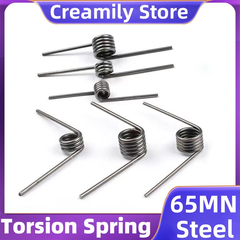 

Creamily 10Pieces V-Shaped 65Mn Steel Helical Torsion Spring Helicaltorsio Ring Wire Diameter 1.5mm Angle 60 90 120 180 Degrees