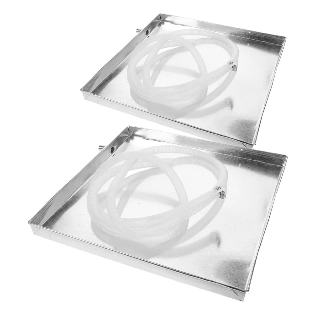 1Set Effective Drainage Air Conditioner Water Tray Outdoor Unit Drip Pan Leak Prevention Tray for Ac External Unit Stainless