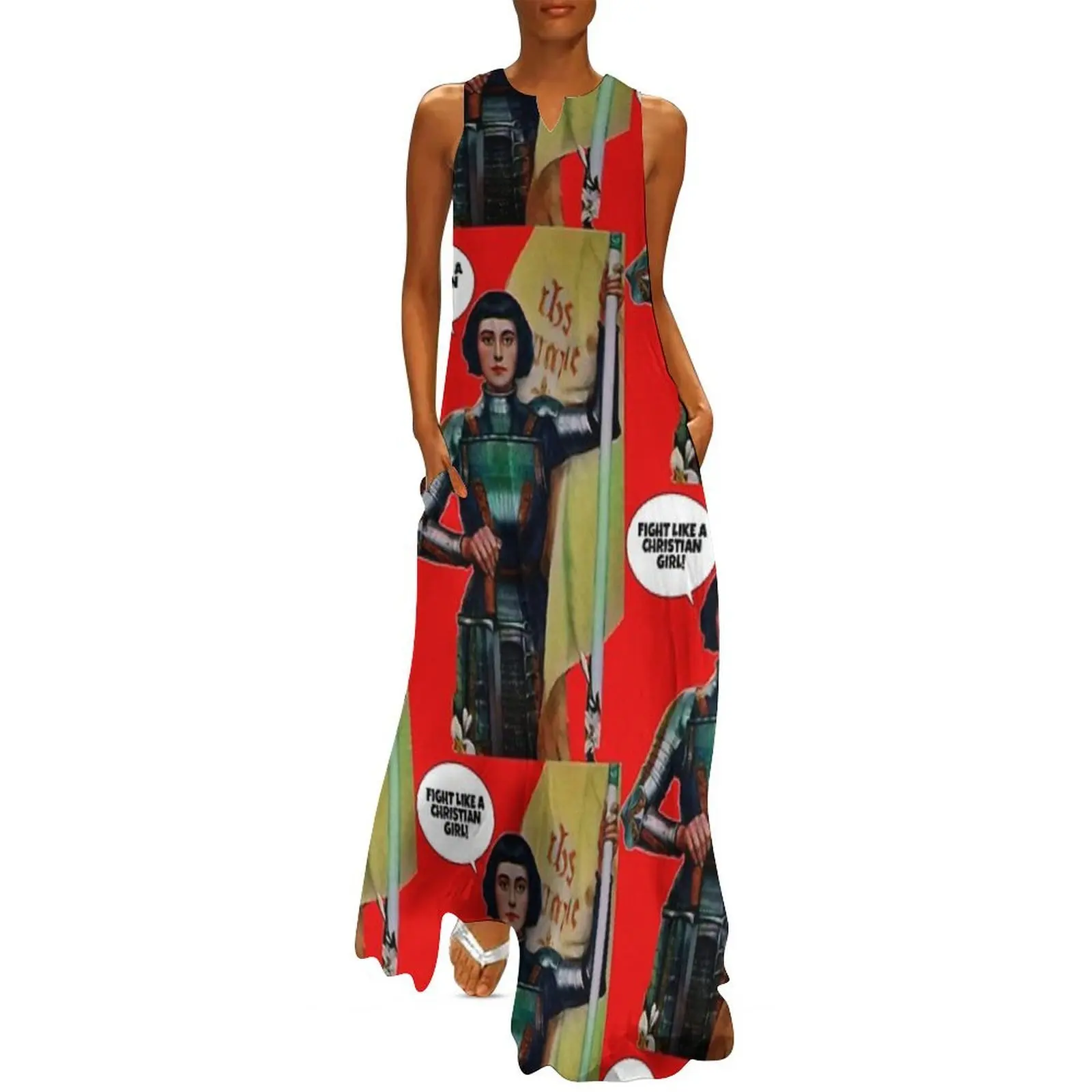 

Joan of Arc - Fight like a Christian girl Long Dress Beachwear sexy dress wedding dresses for woman women's evening dresses