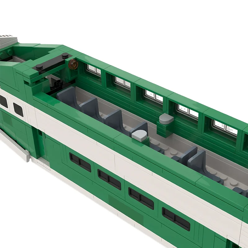 654 pièces de bus à double étage MOC, conception modulaire personnalisable, blocs de construction créatifs, briques DIY, jouets de vacances pour garçons, cadeaux