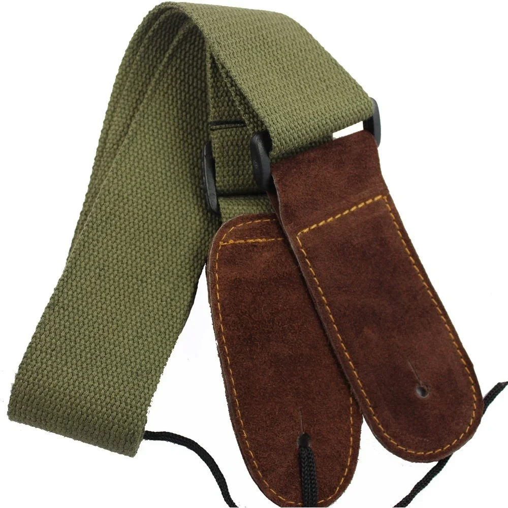 Cowhide Head Cotton Guitar Strap Electric Guitar Folk Guitar Acoustic Universal  strap