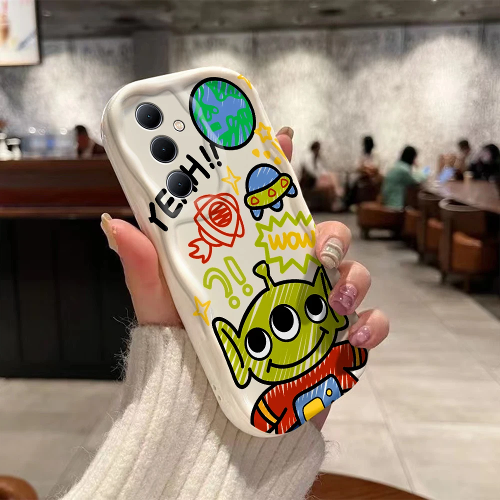 Toys Storys Aliens 3D Wave Case For Xiaomi Redmi 13C 12 12C 10 10C 9 9C A1 A2 K50 K40 Note 13 12 11 10 Pro Plus 4G 5G Cover