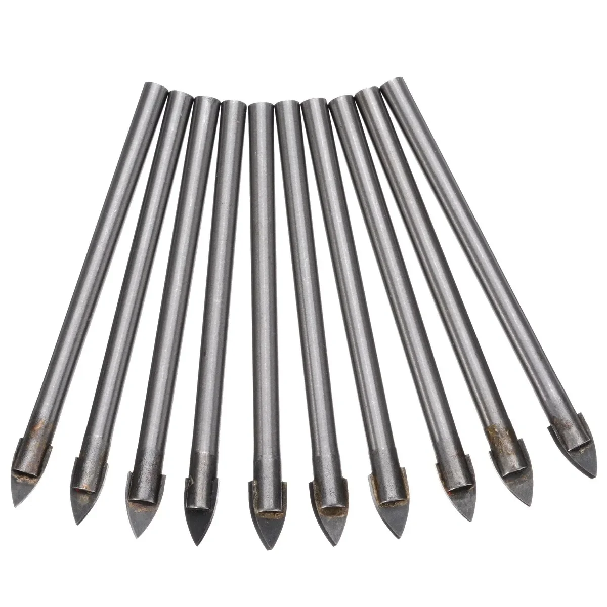 

10pcs Glass Marble Porcelain Spear Head Ceramic Tile Drill Bits Set Spade Drill Bit Set For Ceramic Wall Concrete Hole Opener