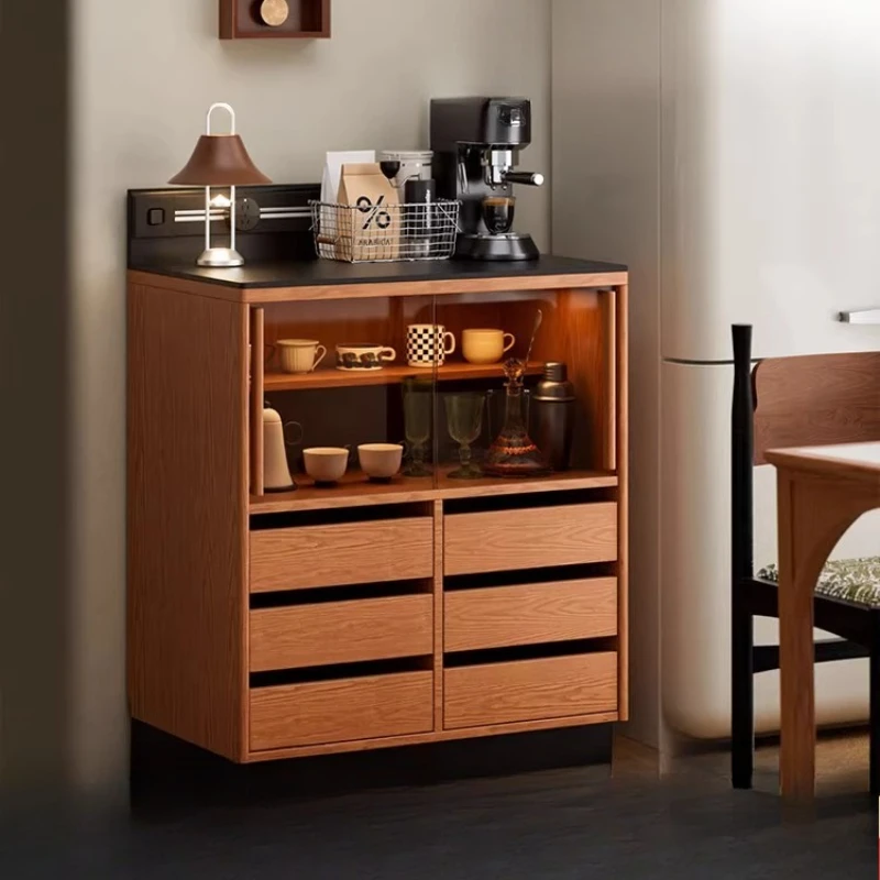 Side cabinet Modular combination cabinet Coffee cabinet Rock slab countertop Kitchen dining room Tea drawer cabinet