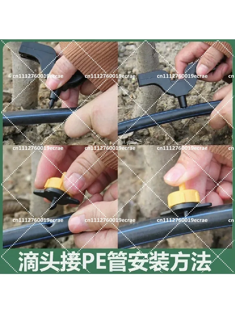 Drip Irrigation Kit for Garden, Complete Set with Tubing, Emitters, Pressure Regulator, Adjustable Flow Control