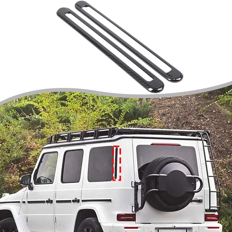 

ABS Carbon Fiber For Mercedes Benz G Class W465 2025+ Car body rear air outlet decorative strip sticker car exterior accessories