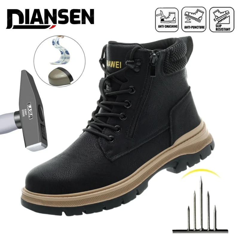 

Мужская рабочая обувь, рабочие кроссовки из искусственной кожи, защитная обувь с композитным носком, неразрушимая обувь с защитой от проколов, защитные ботинки для сварщиков