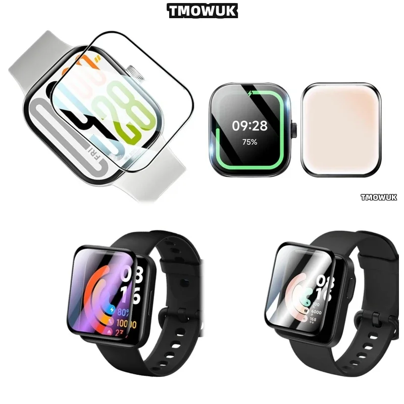

For Xiaomi Redmi Watch 2 3 4 5 MOVE Lite Active - Full Cover 3D Screen Film - Anti-Scratch - Soft PMMA