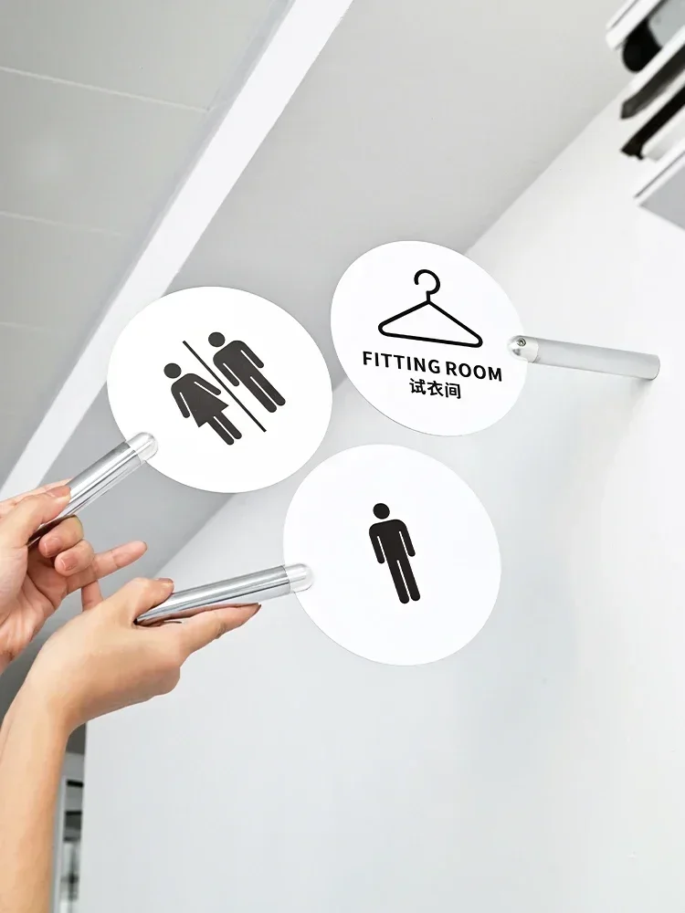 For Customized Double-sided Hanging Sign for Men's and Women's Toilets, Bathroom Reminder Signs, Fitting Room Signs.