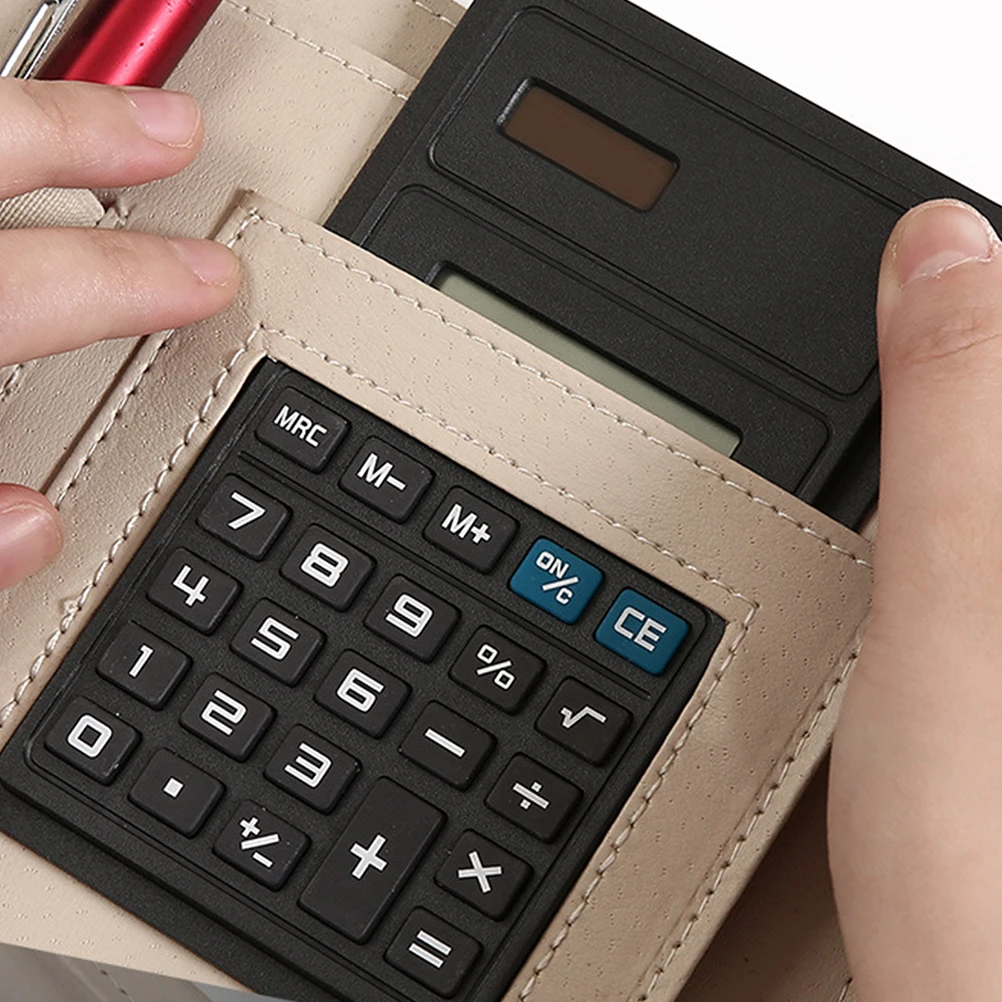 

Pu Notebook Binder Loose Leaf Ring Binder Personal Planner Business Card Slots Interlayer Design Metal Clips Chic