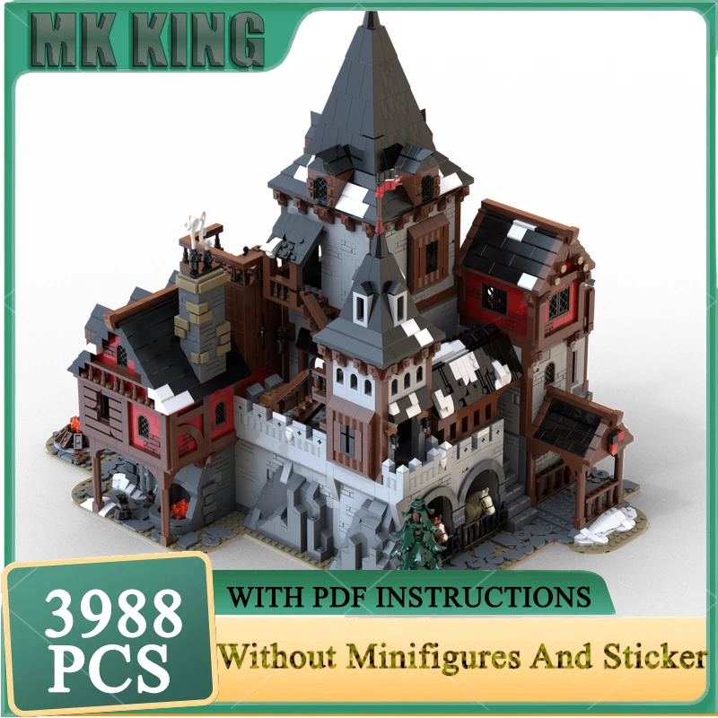 

Средневековая модель Moc, строительные блоки, волк, Lord's Castle, модель, технология, кирпичи, сделай сам, сборка, знаменитая модель фильма, игрушки, подарки