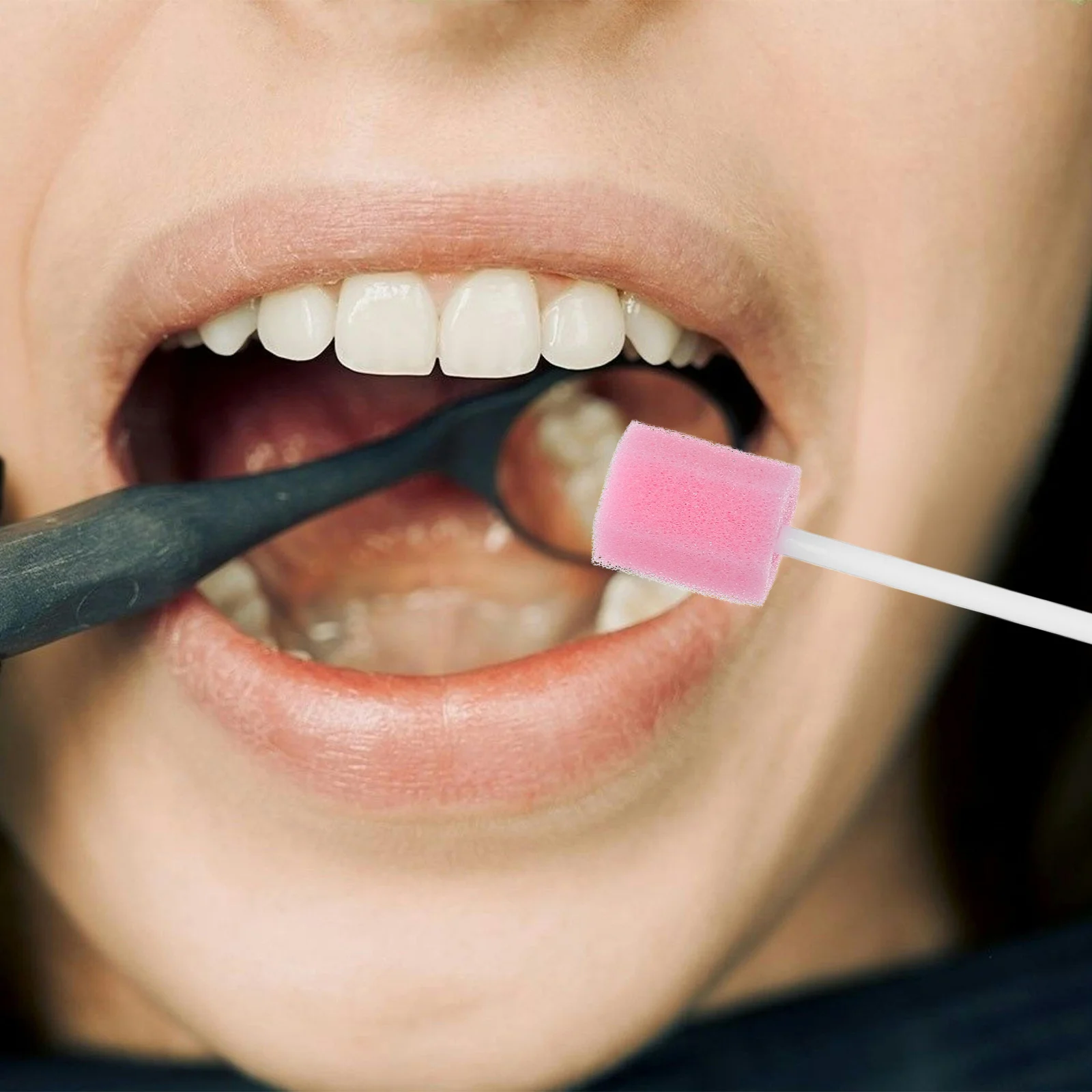 

250Pcs Disposable Mouth Swabs Oral Care Sponge Hexagon Shape Soft Dental Swabs for Teeth Sensitivity Cleaning Mouth Sponge