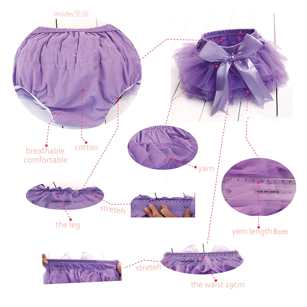 سروال فانوس للأطفال تنورة توتو وردية مقاس L للأطفال حديثي الولادة بخصر مطاطي ناعم من التول سهل الغسيل #5