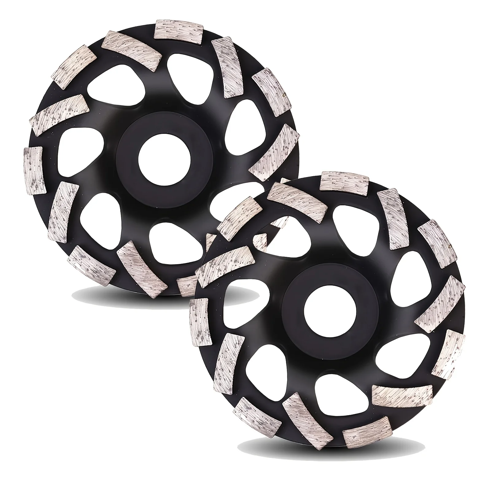 5 Inch Concrete Grinding Wheels 7/8 Inch Arbor Grinding Cup Wheel with Diamond Segments for Paint Epoxy Coating Removal, Black