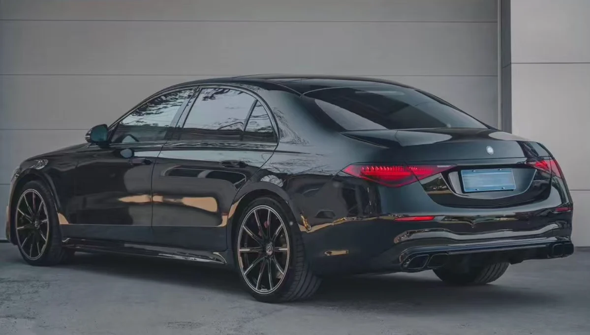 ناشر خلفي من ألياف الكربون الجافة W223 عالي الجودة لمصدات سيارة Mercedes Maybach W223 #5