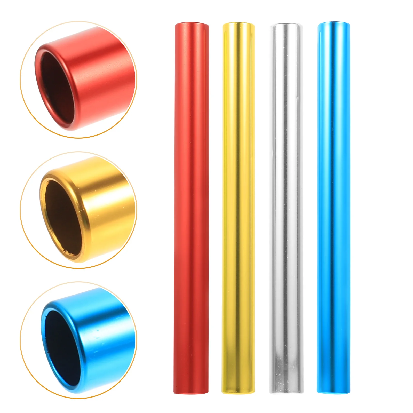 

4 Pcs Sports Sticks Relay Race Supply for Kids Aluminum Alloy Transfer