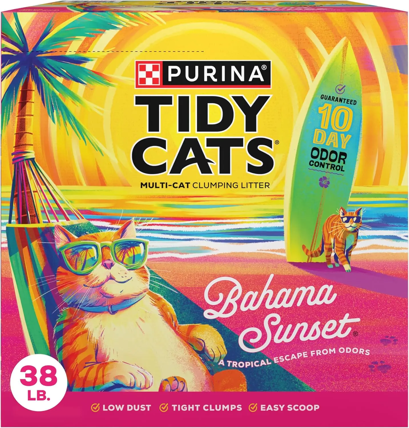 

Наполнитель для кошачьего туалета Bahama Sunset с ароматом и функцией поглощения запахов для свежести дома