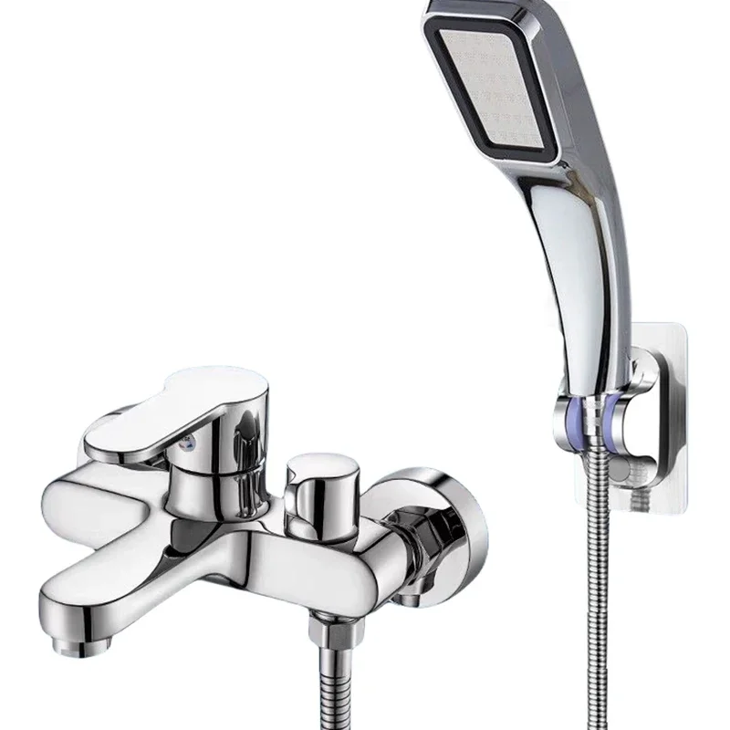 Bathroom Triple Shower Faucet  Hot and Cold Water Brass Faucet Bath Bath Mixer Faucet Shower Set Bathroom Accessories