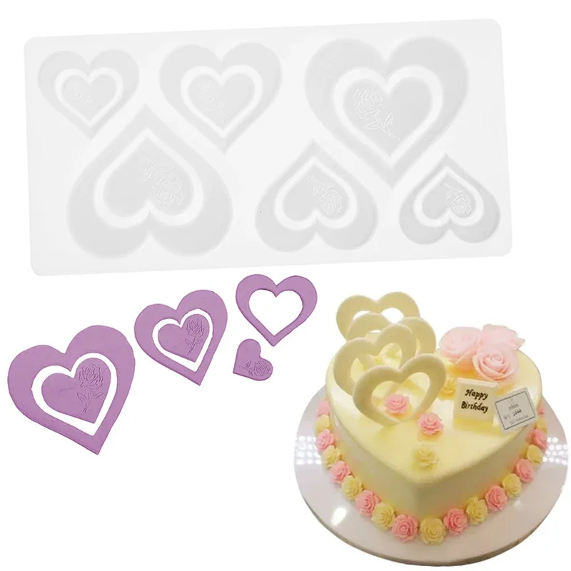 

3D Romantic Heart Rose Silicone Chocolate Mould Cake Decorating Tools Cupcake Cookies Silicone Mold Muffin Pan Baking Gift