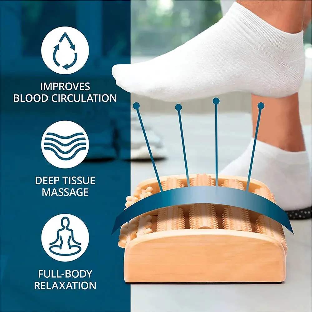 Houten Voetmassagerol Verlicht Vermoeidheid Voetpijn En Plantaire Fasciitis Plantaire Spierontspanningsmiddel Spier Relax Home Gym