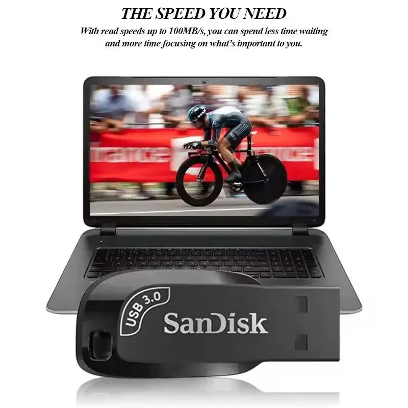 SanDisk SDCZ410 Ultra Shift USB 3.2 Flash Drive 32GB 64GB 128GB Portable Pen Drive for Computer Original Memory Stick U Disk - 4
