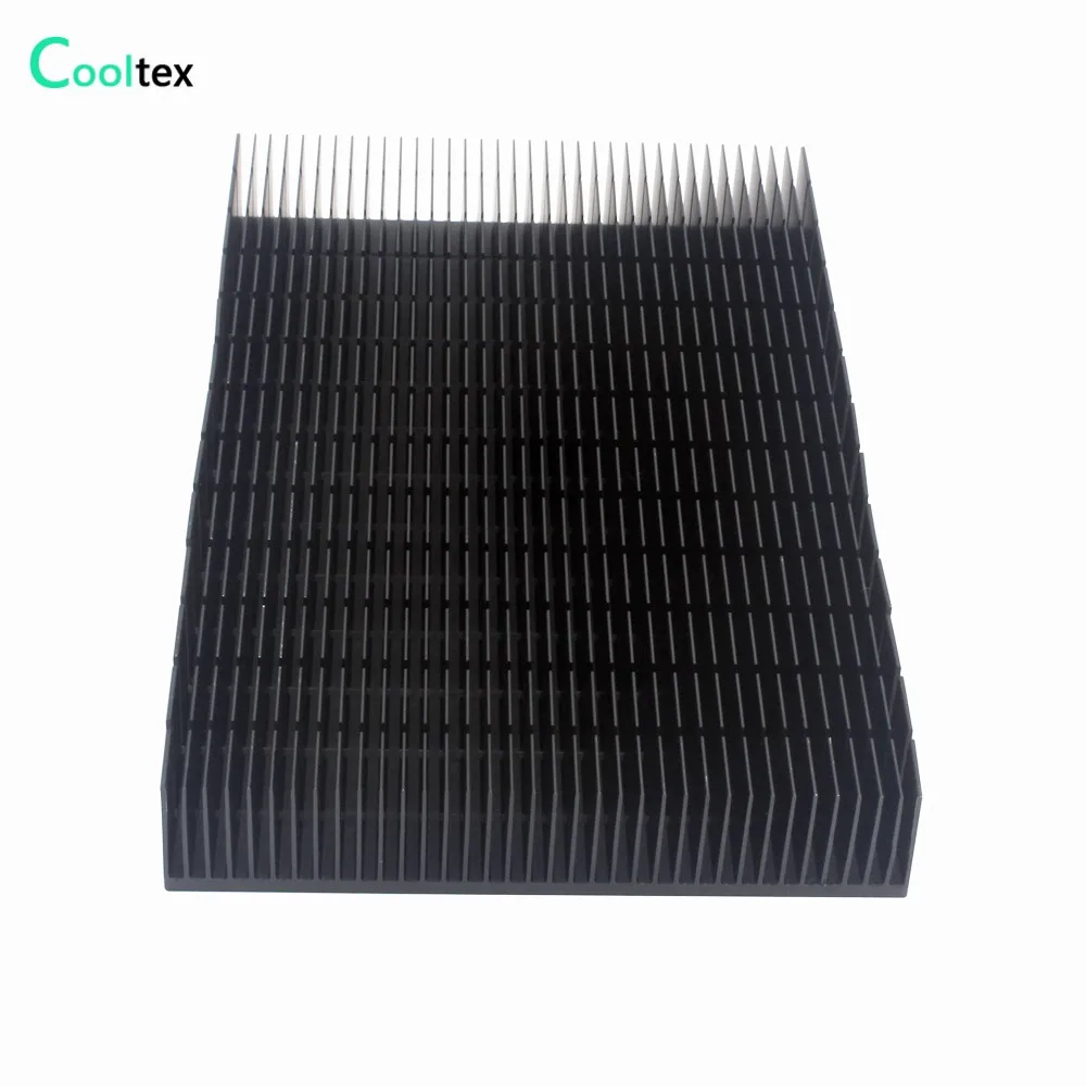 Zwart Aluminium Koellichaam 178X115.5X23.6Mm Diy Koellichaam Koeler Radiator Voor Chip Led Elektronische Warmteafvoer Koeling