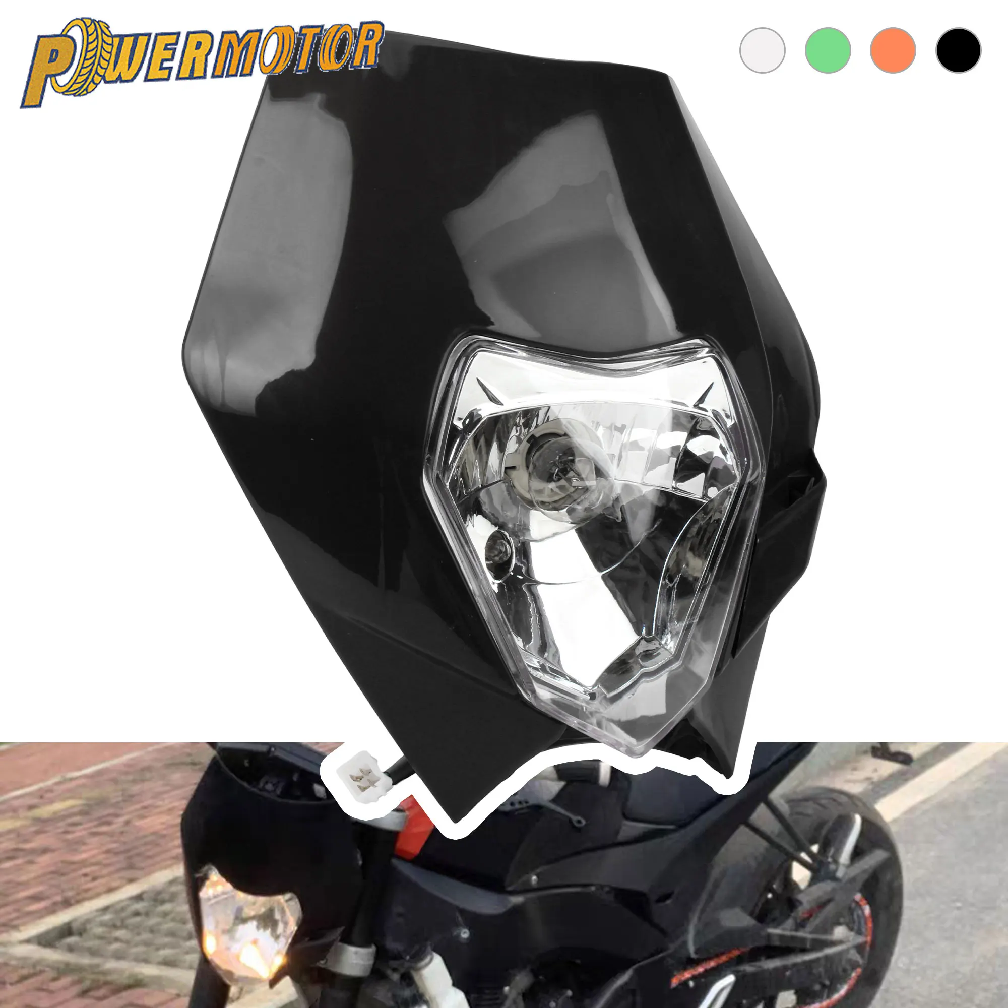 

Motorcycle Halogen Headlight Fairing For KTM EXC SX XC XCW 125 to 530 Motocross Enduro DirtBike Supermoto Headlamp Modified Part