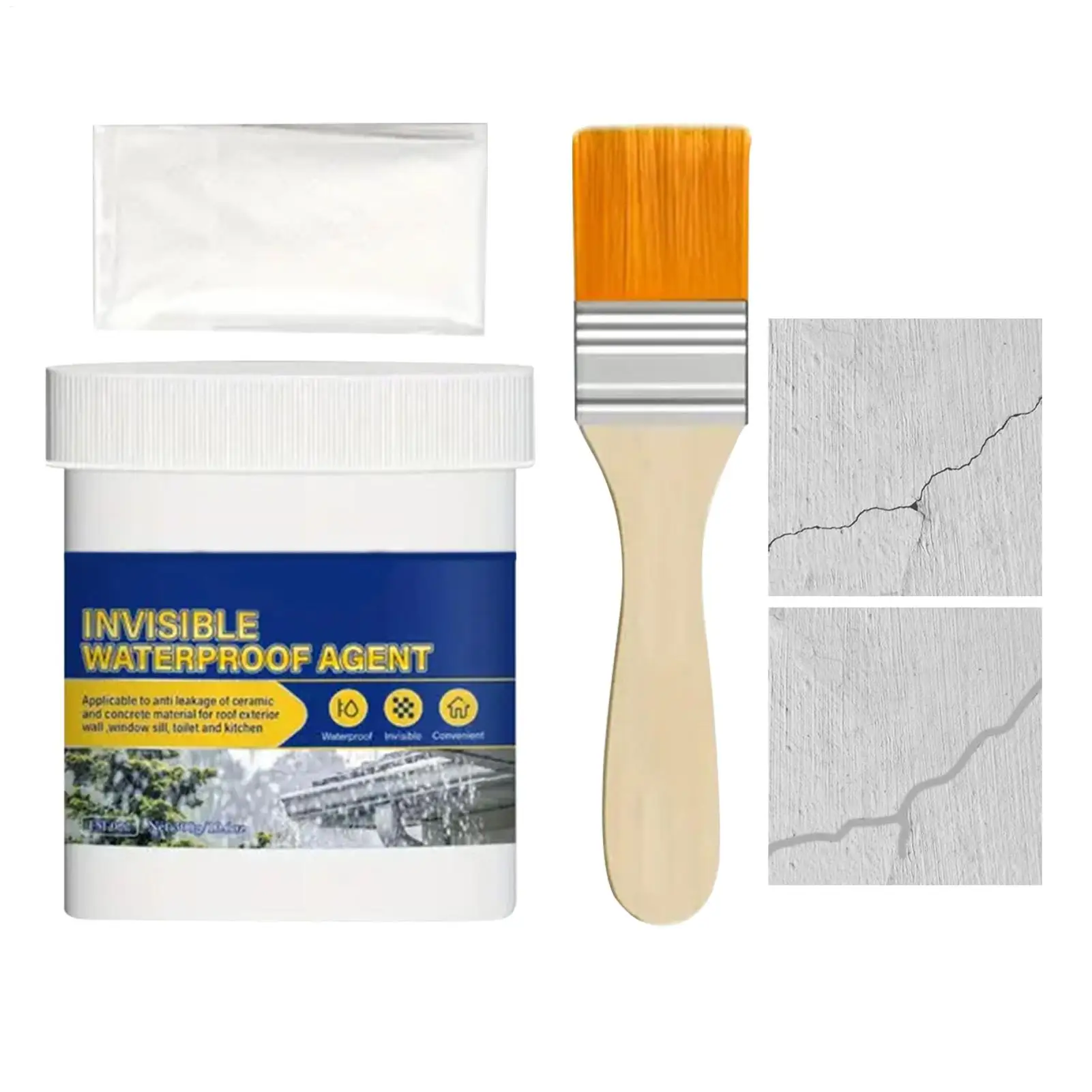 Transparent Waterproofing Sealant, Multi-Purpose Leak Proof Caulk Glue for Kitchen Bathroom Pipe Floor Window Home Repair