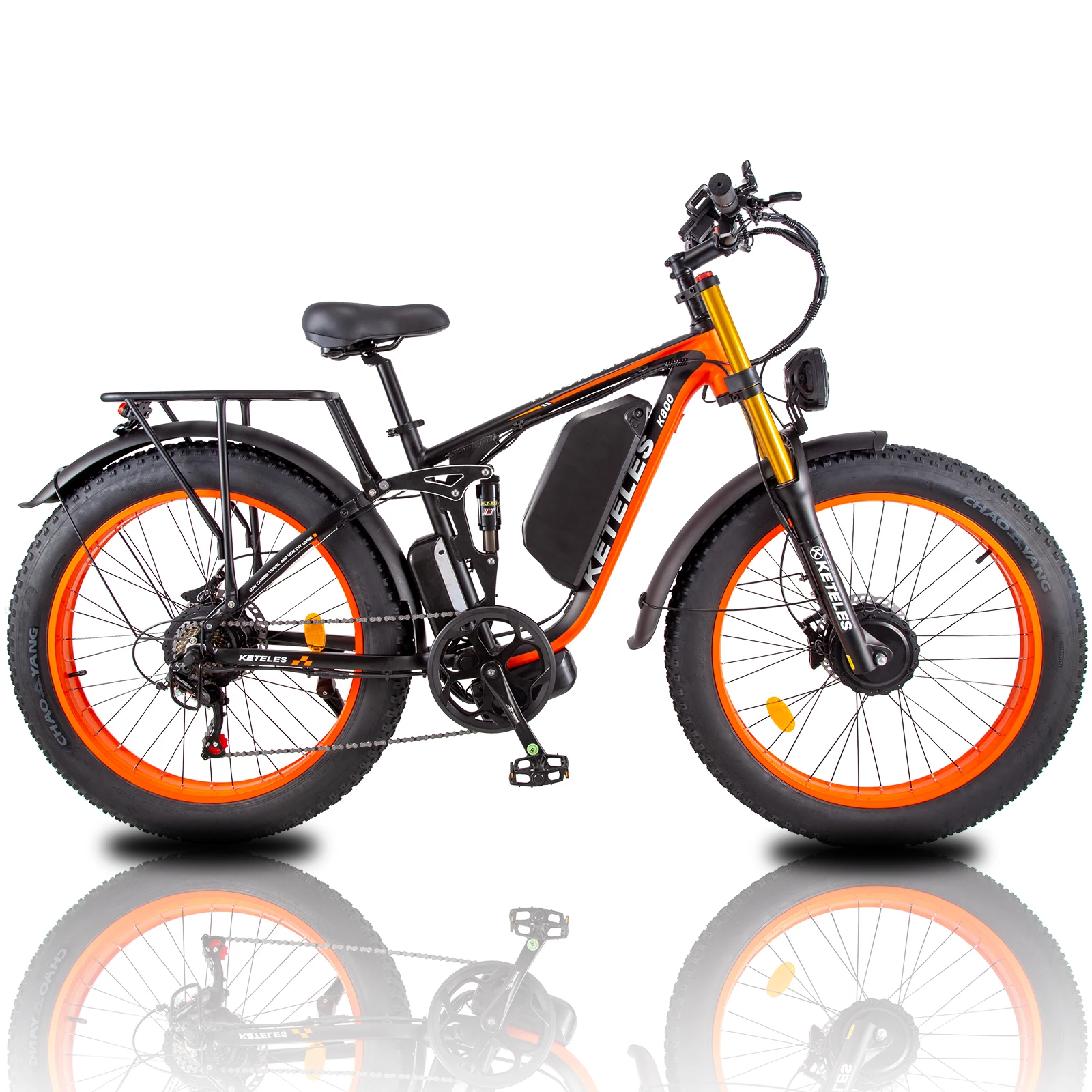 Dual Motor 48V 23AH Long Range Electric Hybrid Dirt Bike for Adults Fast Electric Bicycle with Fat Tire Hydraulic Disc Brake
