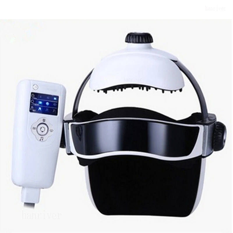 110V-220V 3D Electric Head Massager Intelligent Air Pressure Vibration Finger Press Relaxation With Music Soothing Relax Helmet