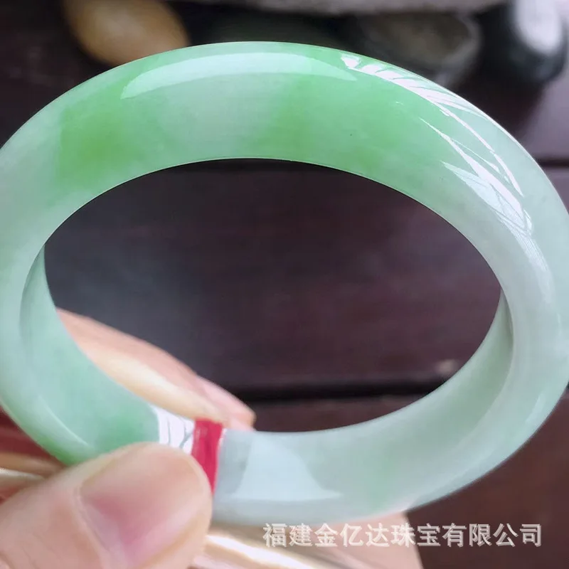 Myanmar Natural Emerald a Ice Floating Green Positive Ring Jade Bracelet