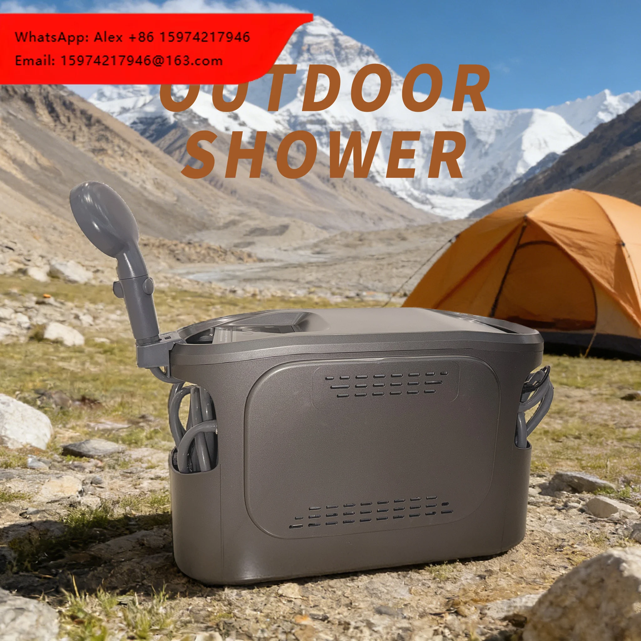 Beach Camping Caravan Portable Ignition Instant Tankless LPG Shower Gas Hot Water Heater For Taking Shower Outside