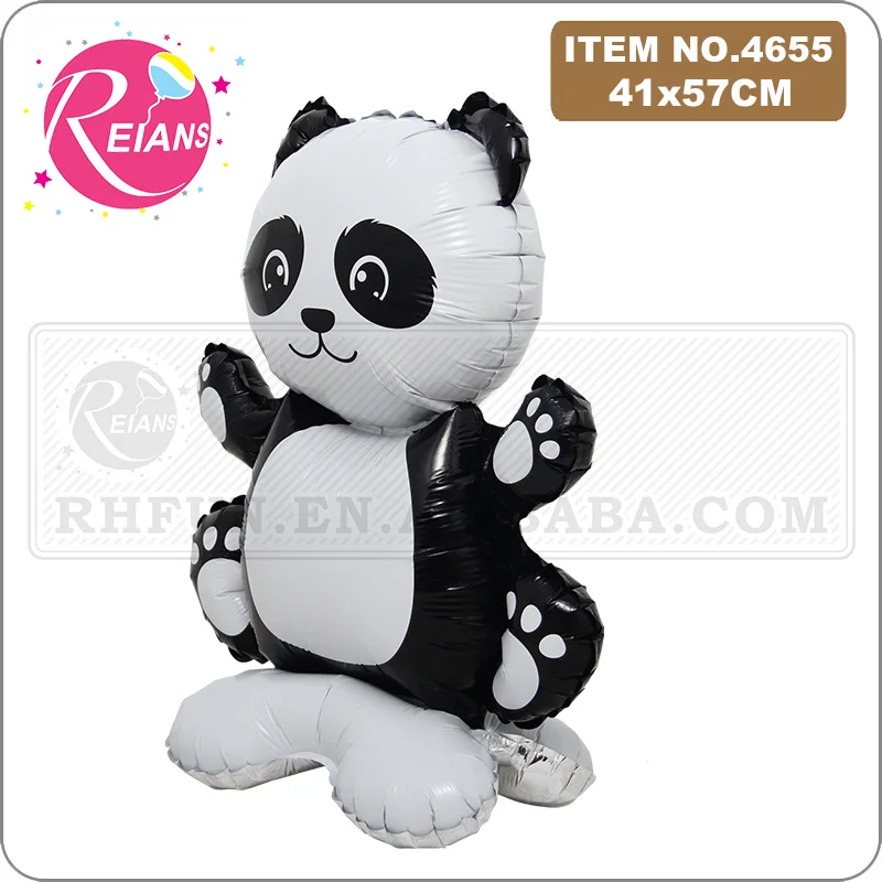 Selfstand 3D Animal Fox Koala Lion Elephant Panda Cow Animal Boy Foil Balloons Birthday Party Baby Shower Decorations Kids Toys