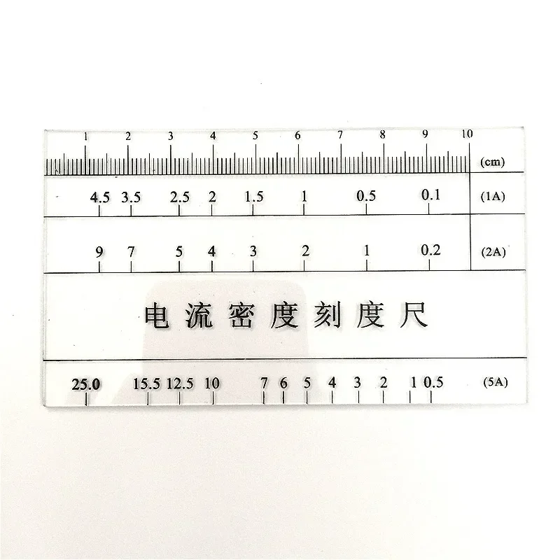 Hull Cell Scale Electric Current Density Ruler (ASD) Ampere Scale For Harrington Groove Plating Testing Hall Groove Ruler Meter