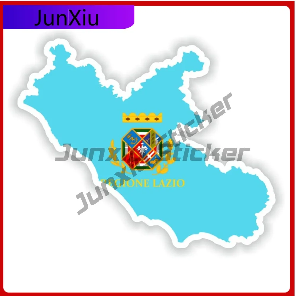 

Lazio Italy National Emblem Map Shape And Outline Vinyl Decals Graphics Car Funny Decoration Camper Van Bike Decals For Suv Cove