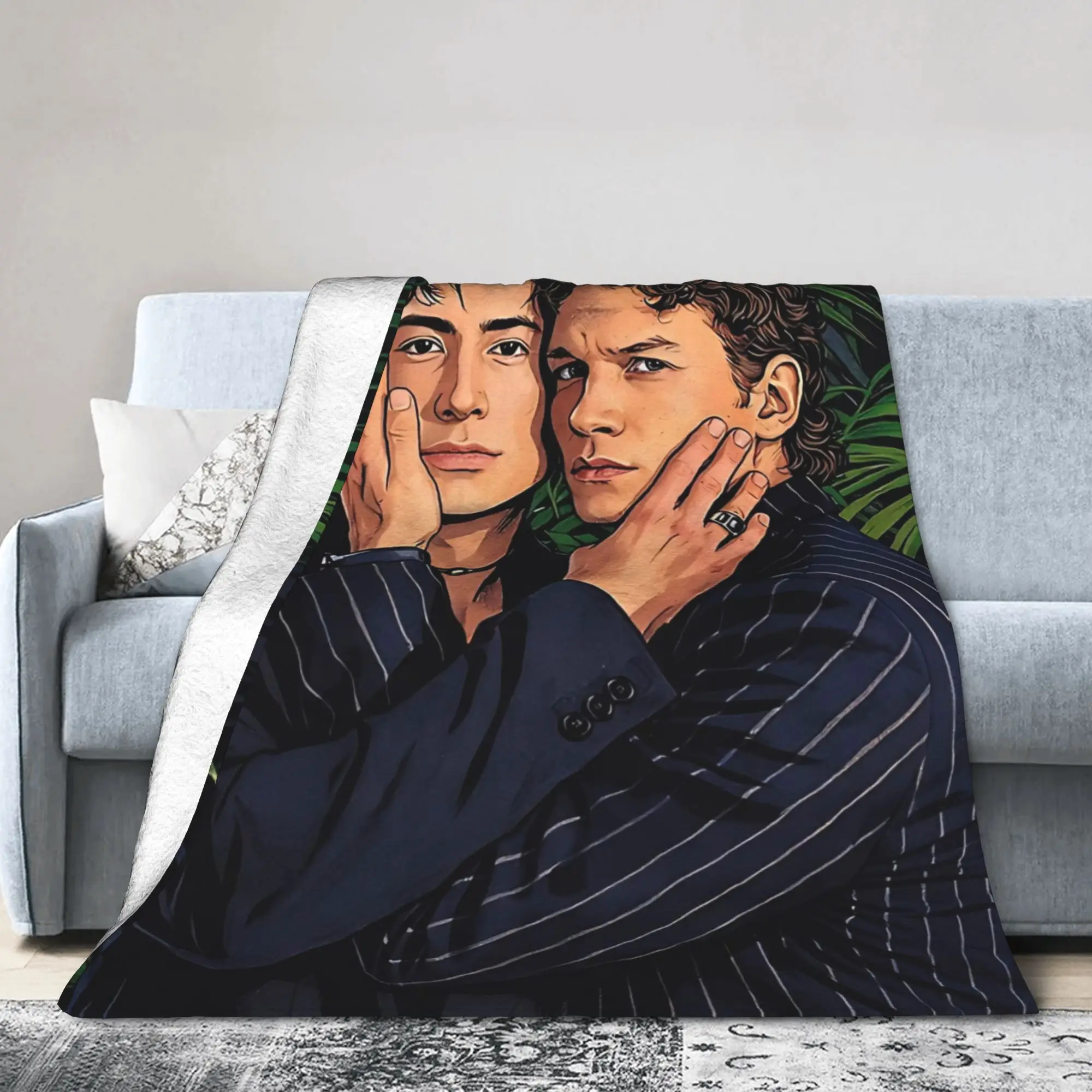 Soft Warm BlanketKids Camping Connor Storrie and Hudson Williams from Heated Rivalry collaged Throw Blanket  Flannel Bed Cover