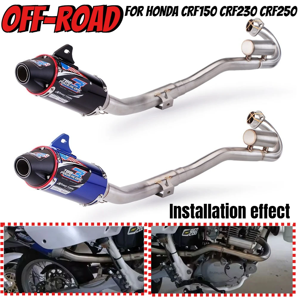 

Modified Exhaust System for Small Off-road Motorcycles, For Honda CRF250, CRF230, and CRF150R Full Exhaust Kits (2003-2016).