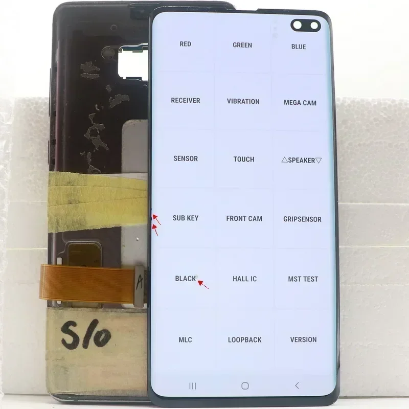 AMOLED S10 + LCD con marco para Samsung Galaxy S10 Plus pantalla SM-G9750 G975F SM-G975 pantalla táctil digitalizar montaje